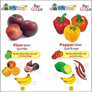 Sách Gấu Con Thông Minh - Rau, Củ, Quả
