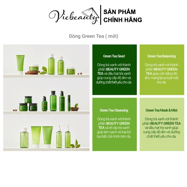 Sữa Rửa Mặt Trà Xanh Cho Da Nhạy Cảm Innisfree Green Tea Foam Cleanser 150ml - Vie Beauty | BigBuy360 - bigbuy360.vn