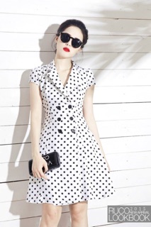 Đầm Vest Chấm Bi Sang Trọng