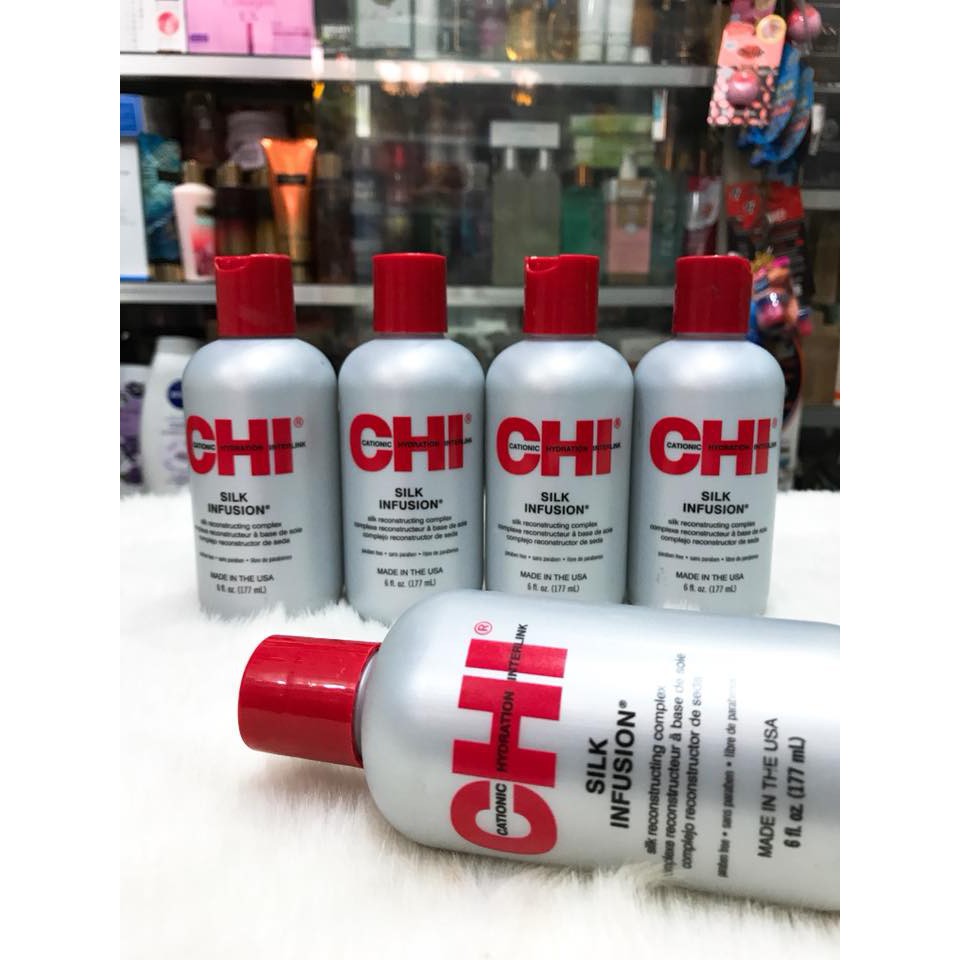 (USA 177ml) Tinh dầu dưỡng tóc CHI Silk Infusion của Mỹ