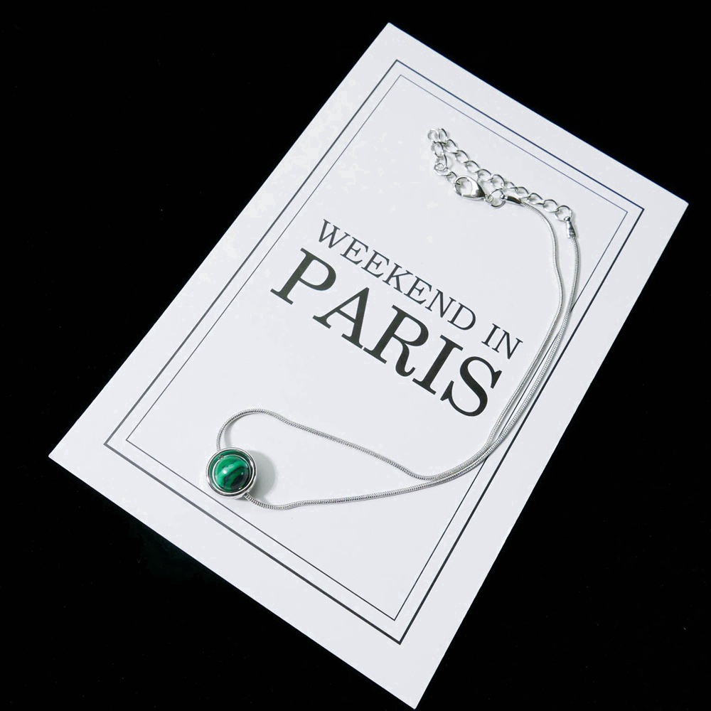 Dây chuyền mặt hình hạt may mắn nhiều màu sắc phong cách Hàn Quốc đơn giản thời trang