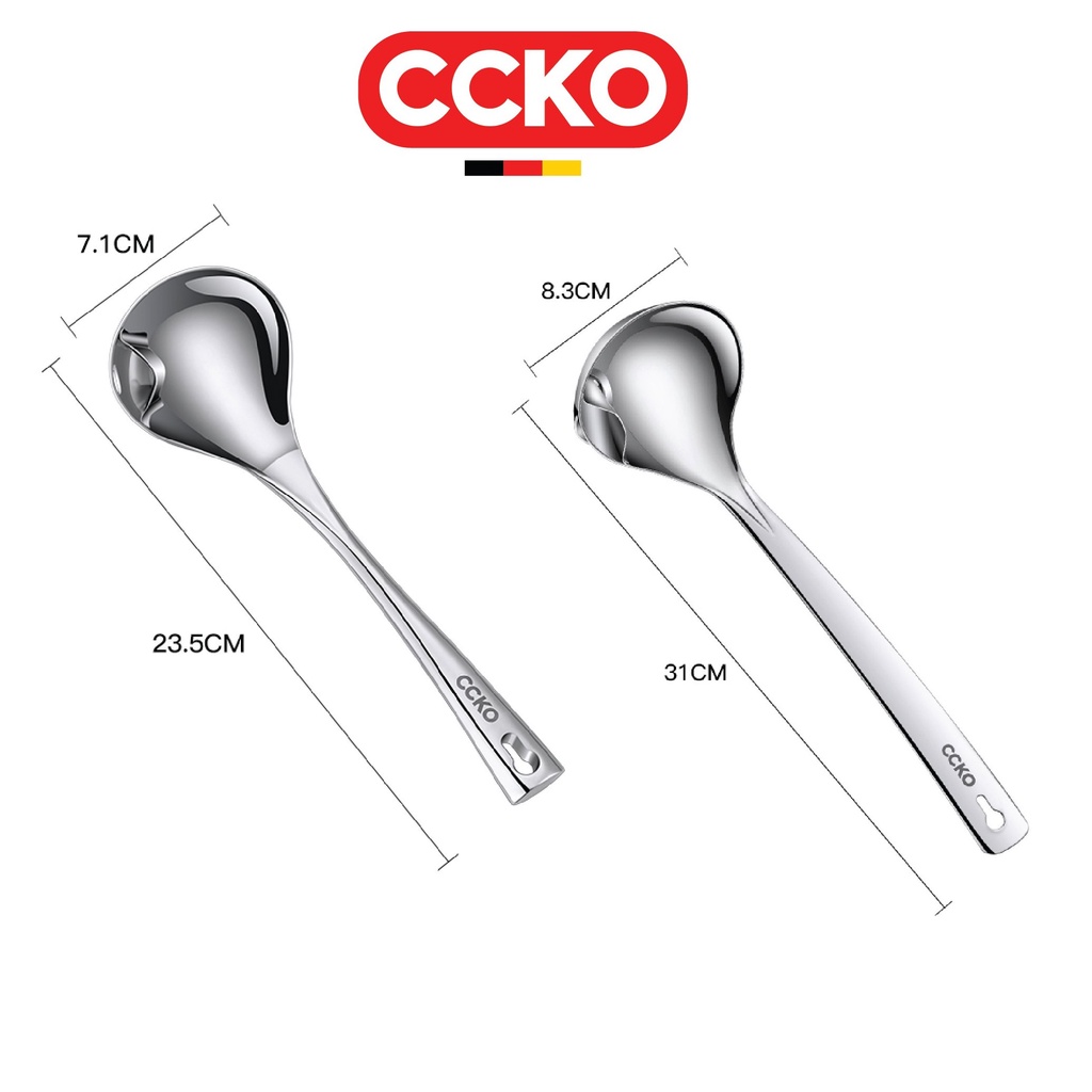 Muôi gạt mỡ inox 304 sáng bóng cao cấp CCKO