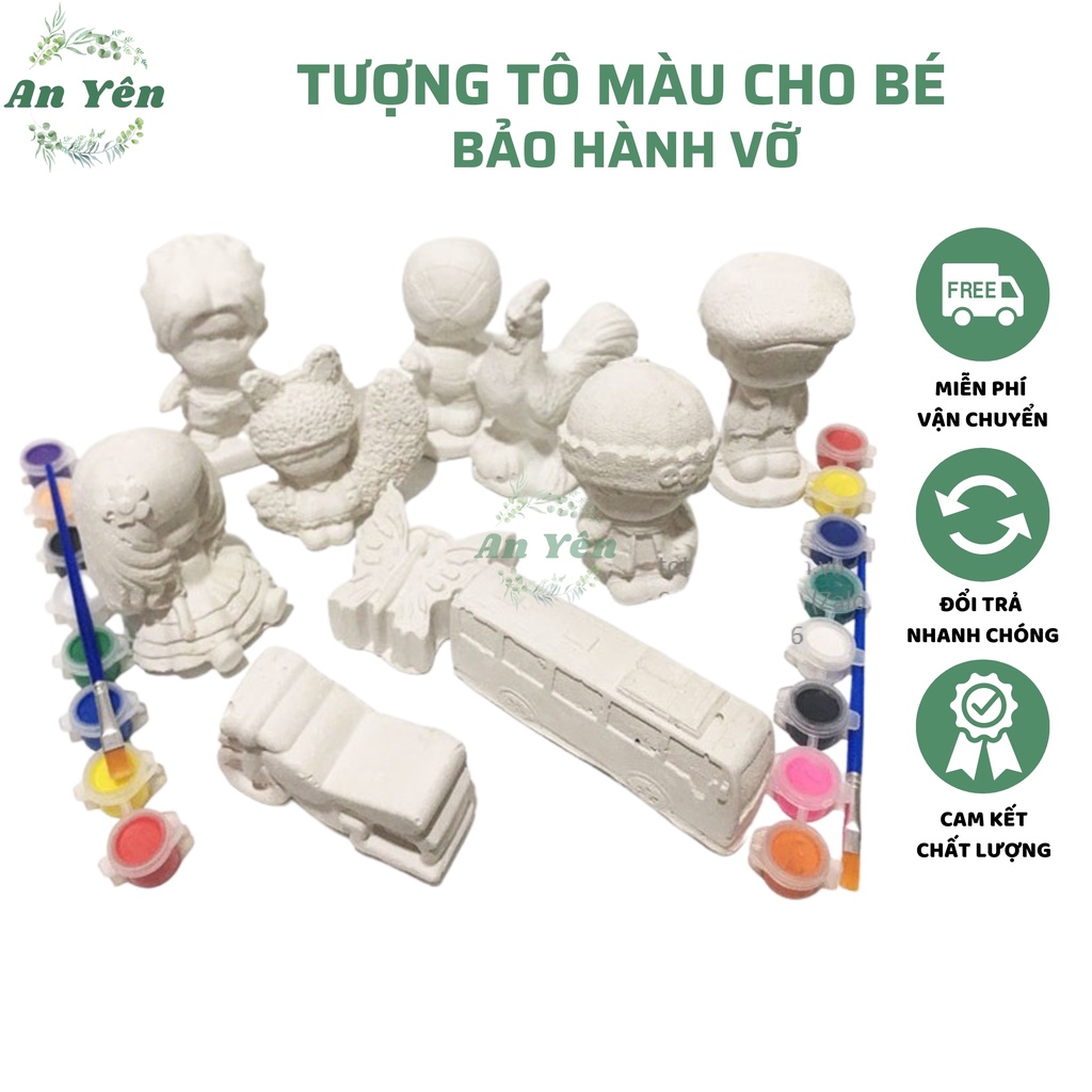 Tượng tô màu - Tô tượng Cho bé chưa kèm màu vẽ