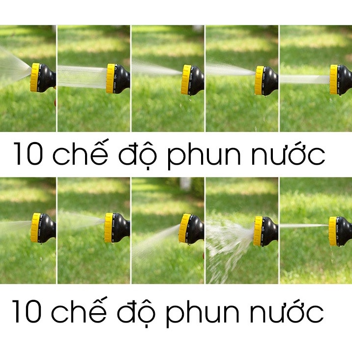Bộ vòi xịt tưới nước rửa xe 5 trong 1, có 10 chế độ phun nước bền đẹp