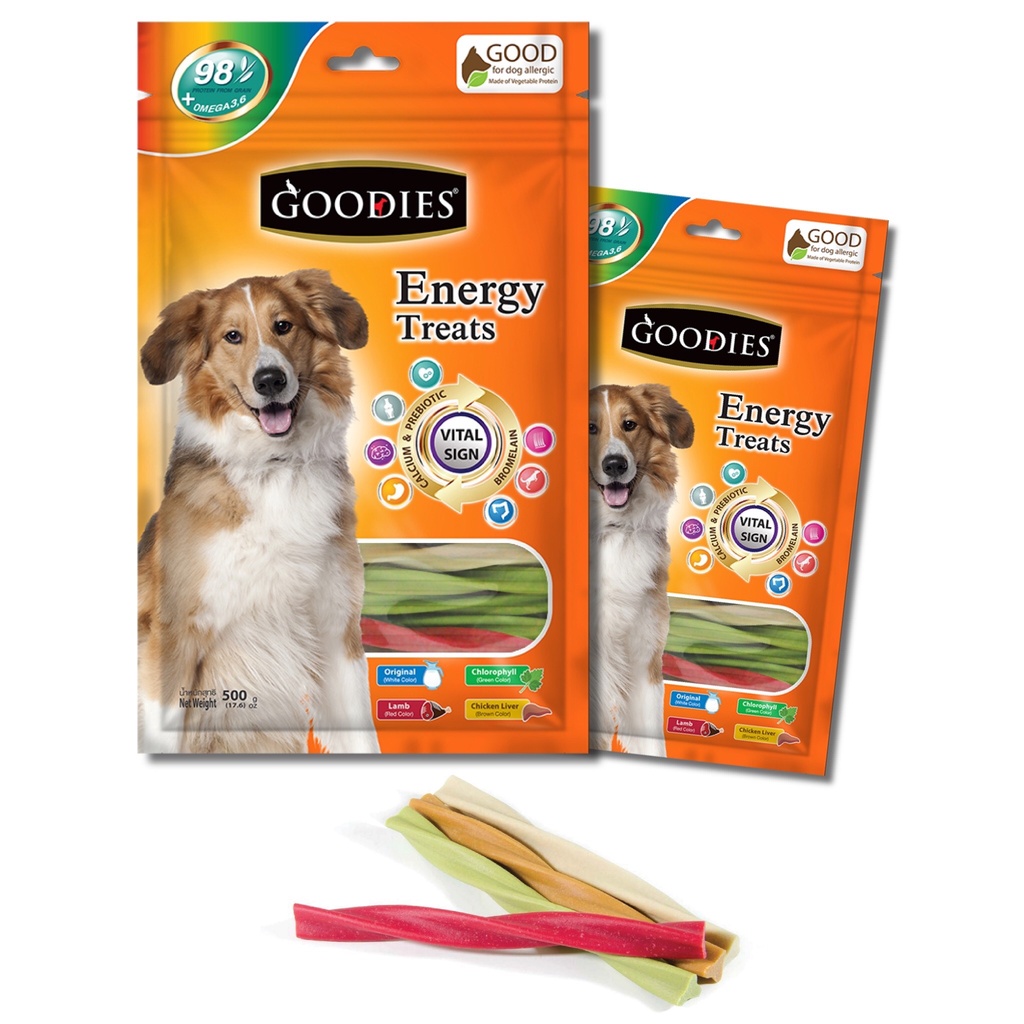 🇹🇭 Xương Gặm Sạch Răng Bổ Sung Canxi Vitamin Cho Chó Goodies Energy 125G