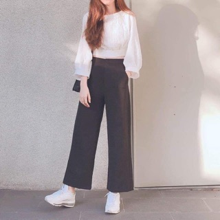 SÉT ÁO ĐŨI NƠ SAU MIX QUẦN ỐNG RỘNG
