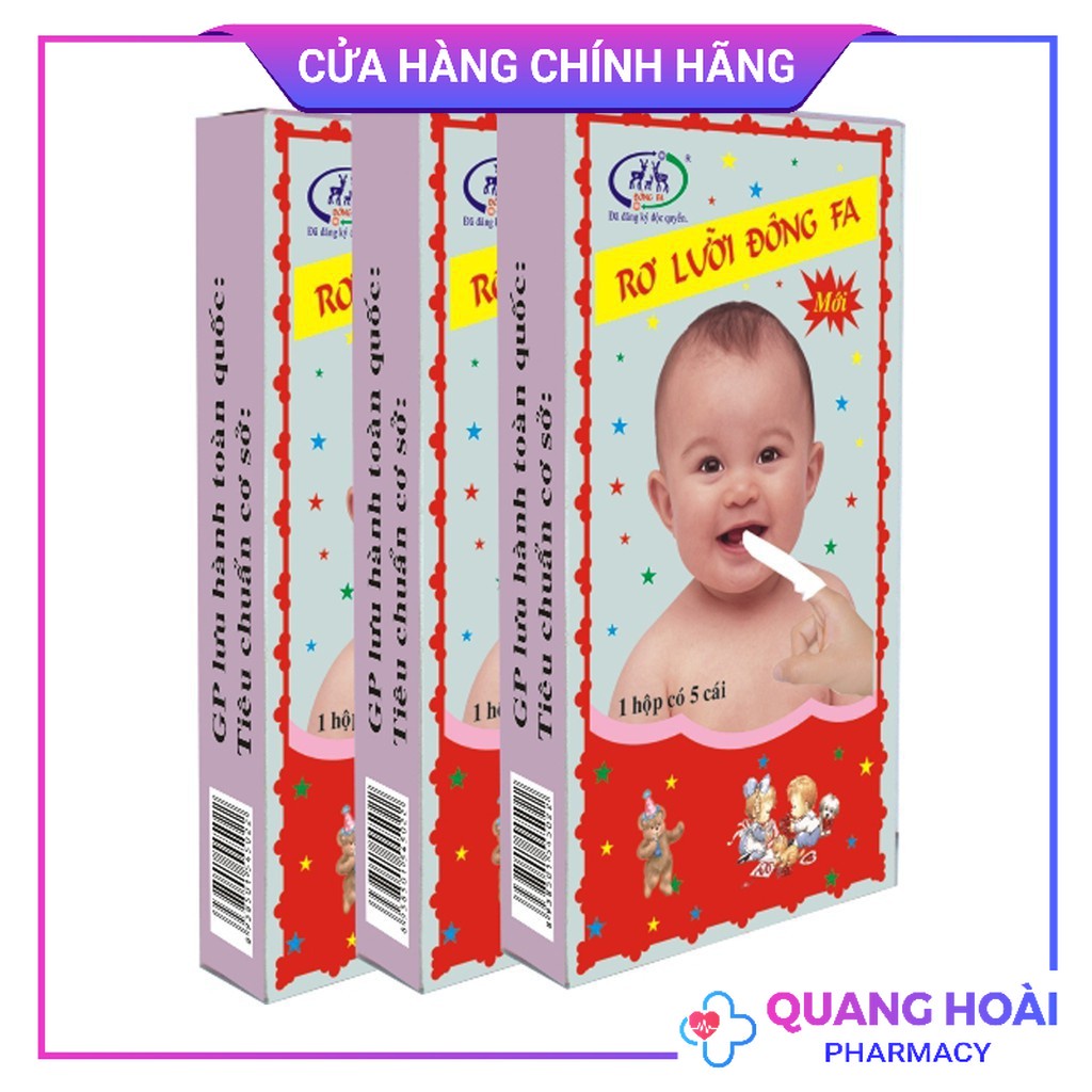 Gạc rơ lưỡi Đông Pha gói 50 cái ( 10 hộp 5 cái ) - Tưa sạch mảng bám, ngăn ngừa nấm