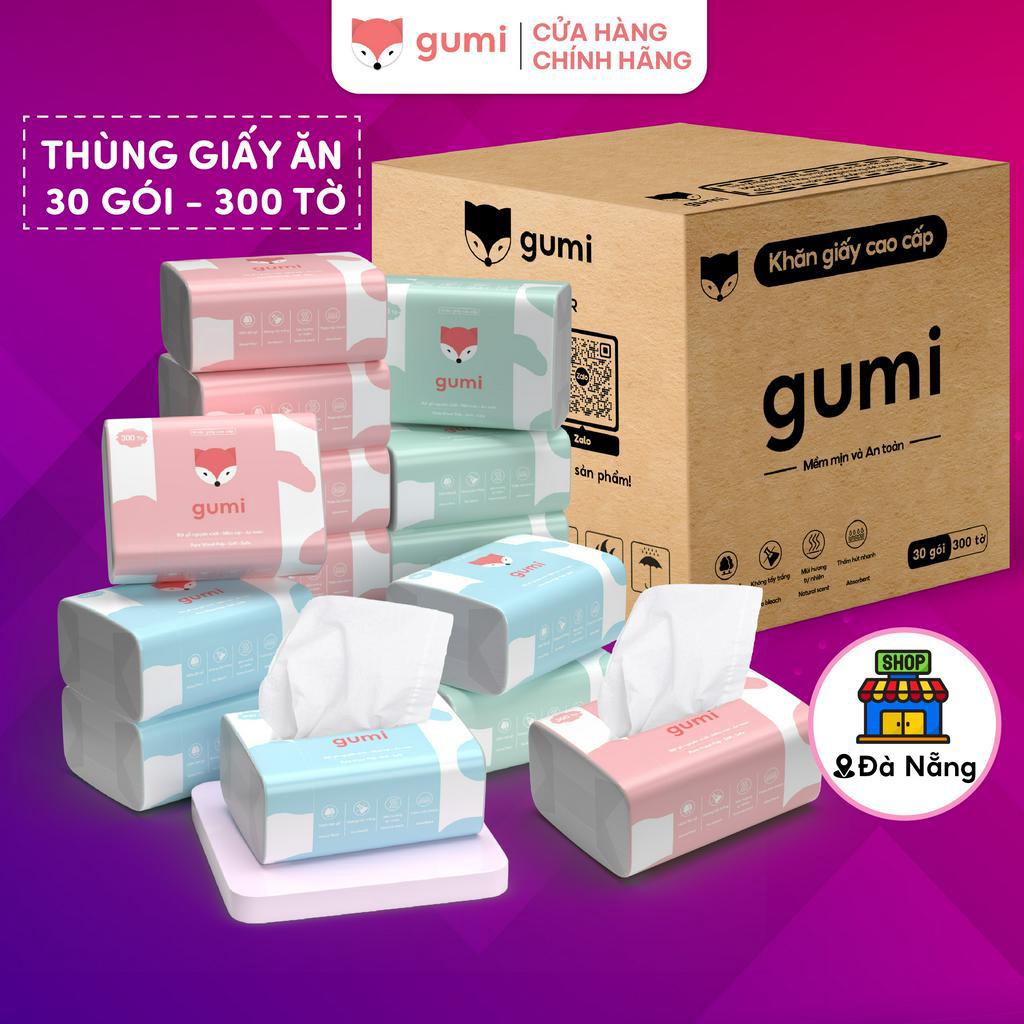 Giấy ăn, giấy gia đình, giấy rút Khăn giấy ăn Gumi, khăn giấy rút bột gỗ không chất tẩy trắng tiện lợi cho gia đình