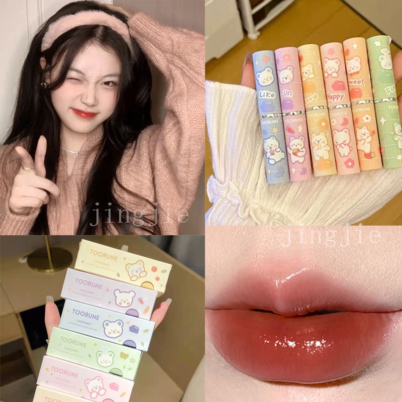 Son môi dưỡng TOORUNE TRUN06 thiết kế vỏ hình gấu dễ thương cho đôi môi căng mọng