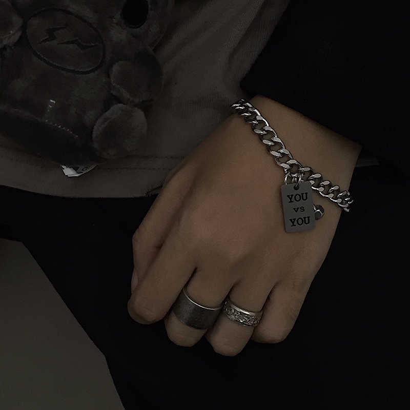 Vòng đeo tay kiểu dáng hip hop phong cách Hàn Quốc cho nam/nữ