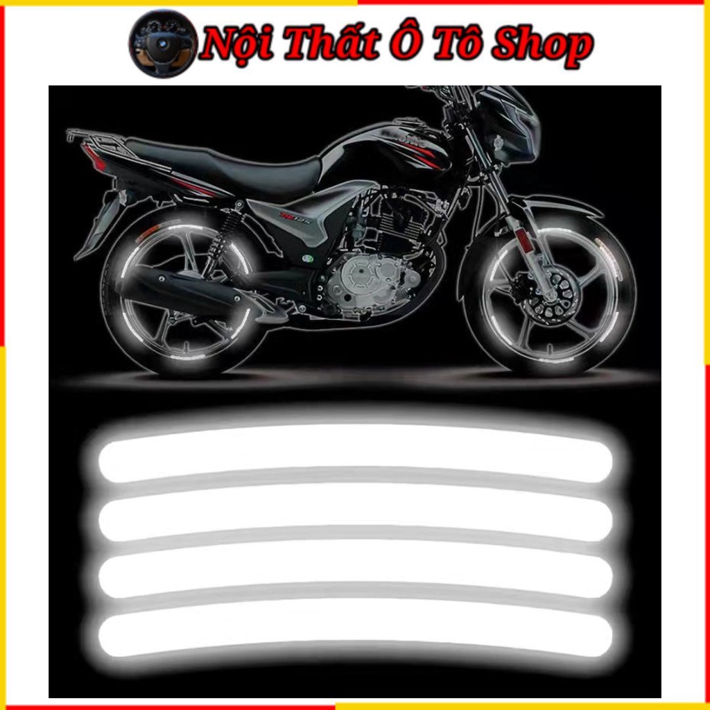 Bộ 20 Miếng Dán Phản Quang Lazang Cảnh Báo An Toàn Cho Bánh Xe Hơi Xe Máy  | Nội Thất Ô Tô Shop