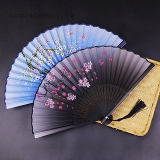 Quạt Xếp Bằng Tre Và Lụa Phong Cách Trung Hoa Cổ Điển Độc Đáo