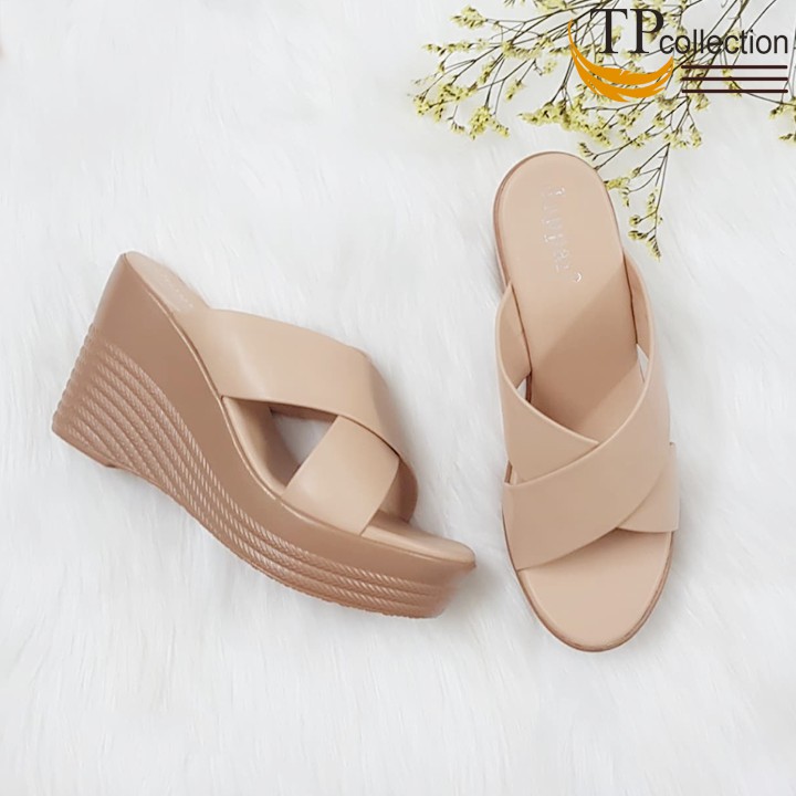 Sandal Xuồng Cao Gót 9cm, Xuồng Cô Dâu Chụp Hình Cưới Mầu Kem - X132