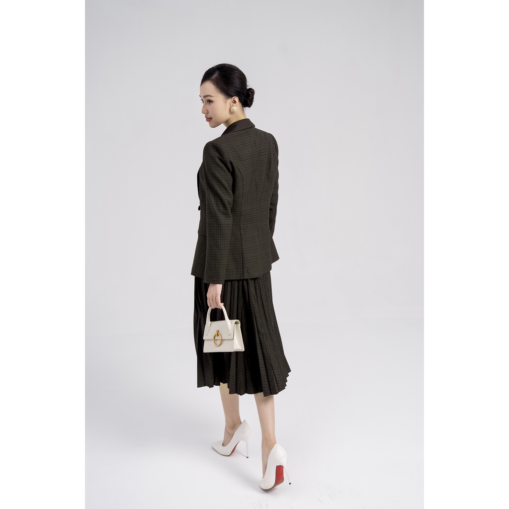 [Mã LT200 giảm 200K đơn 699K] Áo blazer kẻ nữ tay dài Eva de Eva 21ABLE024D