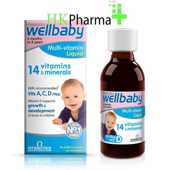 Vitamin Tổng Hợp Well Baby 14 Vitamins & Khoáng Chất (Trẻ từ 6 tháng - 4 tuổi)