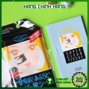 [HÀNG AUTH] GIẤY THẤM DẦU KOSE SOFTYMO - GIẤY THẤM DẦU KOSE SOFTYMO THAN HOẠT TÍNH 60 TỜ CỦA NHẬT BẢN