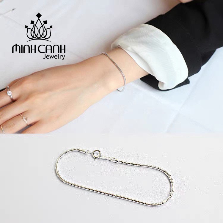 Lắc Tay Bạc Nữ Dây Mì Trơn - Minh Canh Jewelry