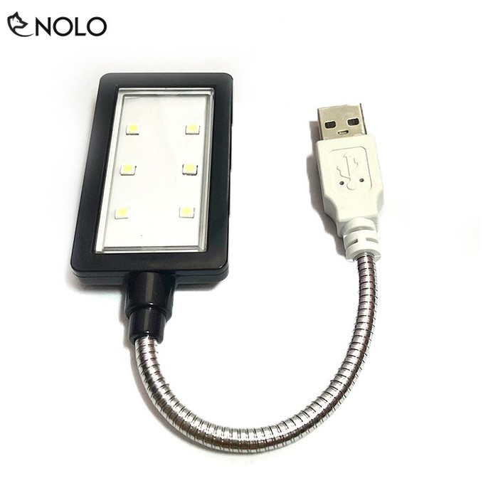 Combo 2 Đèn Mini Dùng Nguồn USB D6MD Chip Bán Dẫn SMD 6 Led Thân Đèn Hợp Kim Uốn Dẻo