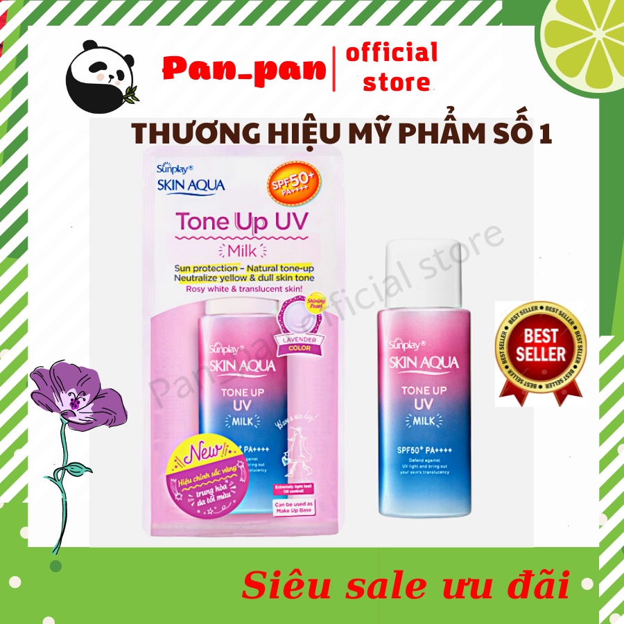 Sữa chống nắng hiệu chỉnh sắc da Sunplay Skin Aqua Tone Up UV Milk - Lavender SPF50+ PA++++ 50g