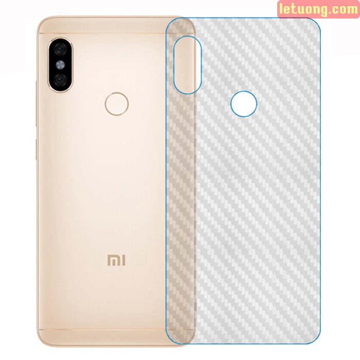 Miếng dán lưng vân carbon, các bon Xiaomi Redmi Note 5 Pro