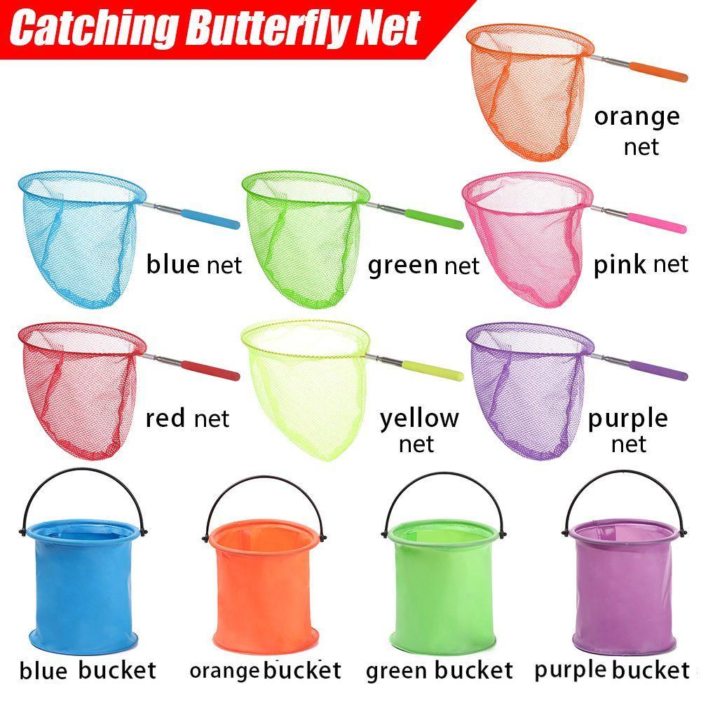Vợt Lưới Bắt Côn Trùng Bằng Thép Không Gỉ Có Thể Mở Rộng Tiện Lợi Dành Cho Hoạt Động Ngoài Trời