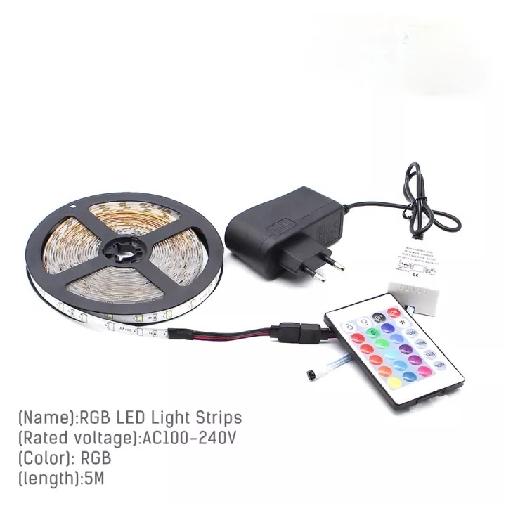 GF Dải Đèn Led Rgb Smd 2835 Dài 5m Chống Thấm Nước Dùng Trang Trí Nhà Cửa