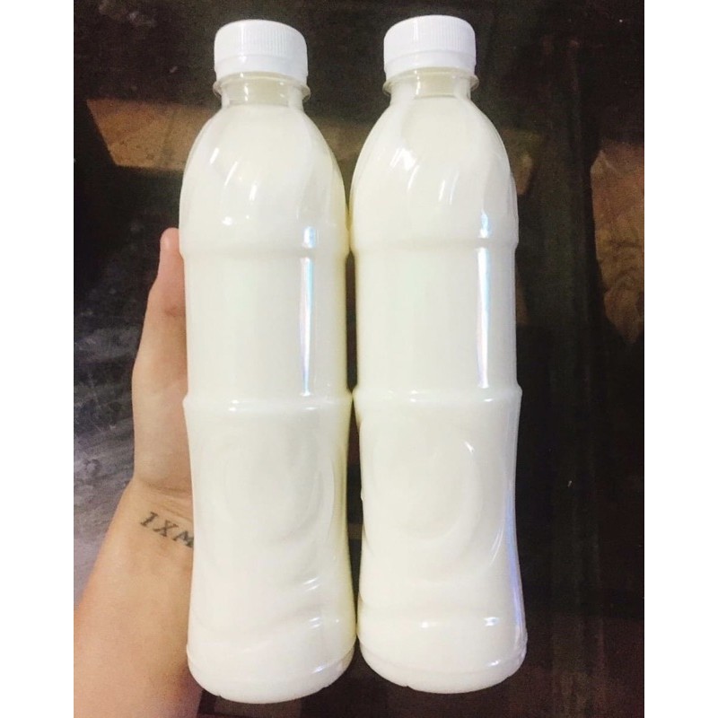 Chai nhựa tròn nắp trắng 500ml (10c)