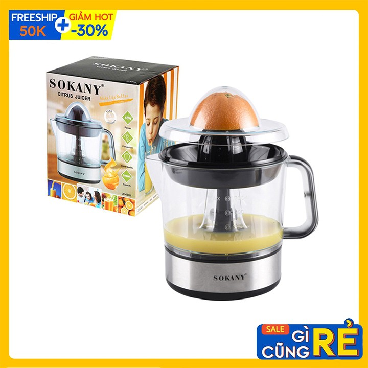 Máy vắt cam Sokany, ép nước cam chính hãng dung tích 700ml tự động vắt và lọc hạt