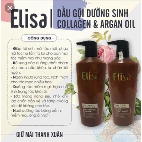 [ CHÍNH HÃNG ] Dầu Xả Elisa Argan Collagen Phục Hồi Mềm Mượt 500-800 ml