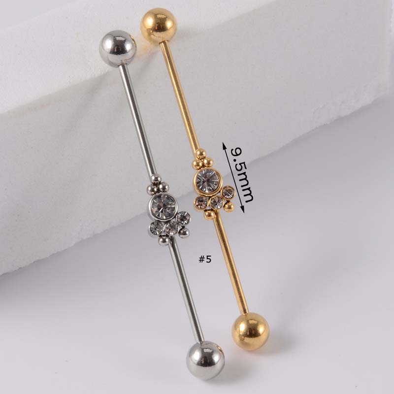 1 Khuyên xỏ sụn tai kích cỡ 1.2mm (16G) với nhiều kiểu dáng thời trang tùy chọn