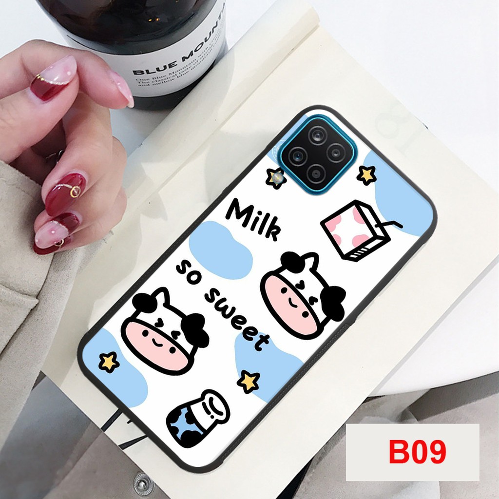 ỐP LƯNG SAMSUNG A12-SAMSUNG A22 4G 5G IN HÌNH BÒ SỮA SIÊU CUTE-GIÁ RẺ