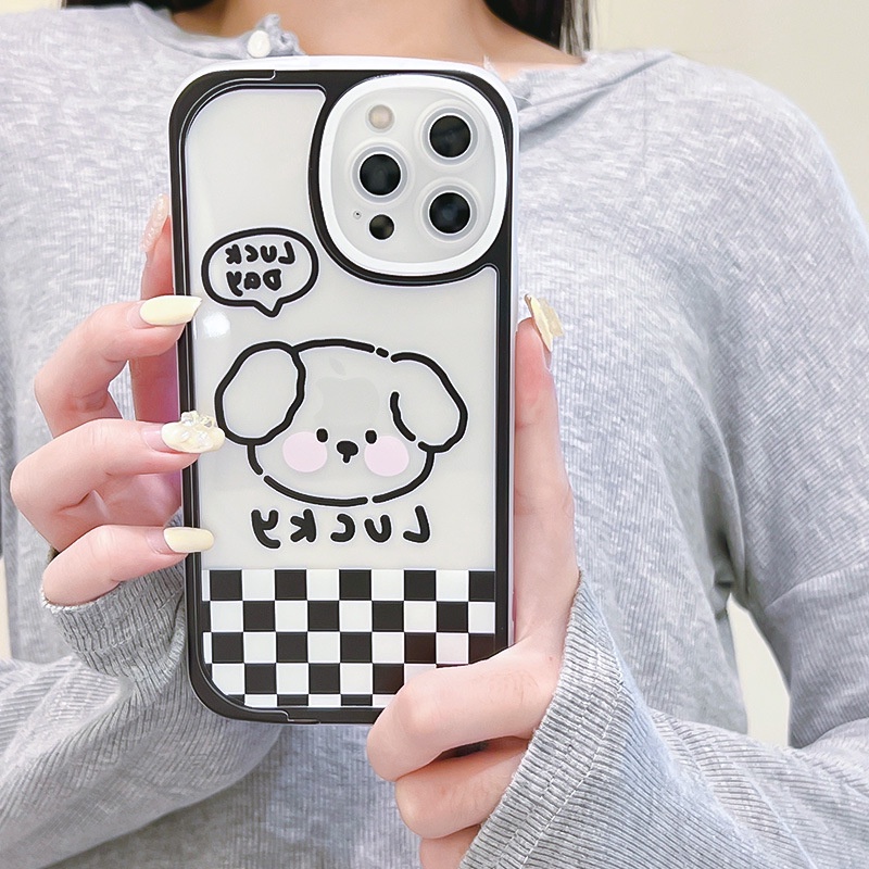 Ốp Điện Thoại Có Giá Đỡ Hình Chú Cún Cho iphone7 / 7plus / 8 / 8plus / xs / 11 / 12 / 13 / 14 / pro / max / plus / promax