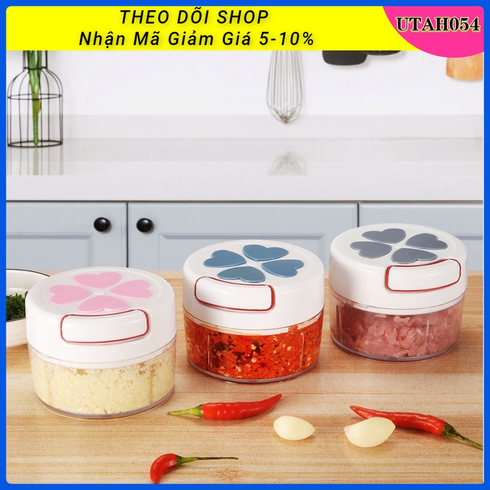 Dụng cụ xay tỏi ớt mini cầm tay đa năng dùng cho nhà bếp Utah054