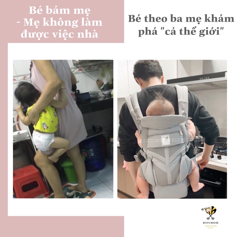 Địu trợ lực cho bé