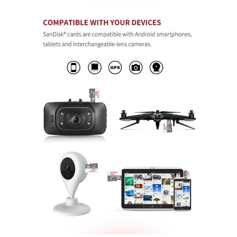 Thẻ nhớ Sandisk 16GB upto 80MB/s - Thẻ sandisk chuyên dụng cho Camera, Máy ảnh....| Bảo Hành 5 Năm | BigBuy360 - bigbuy360.vn