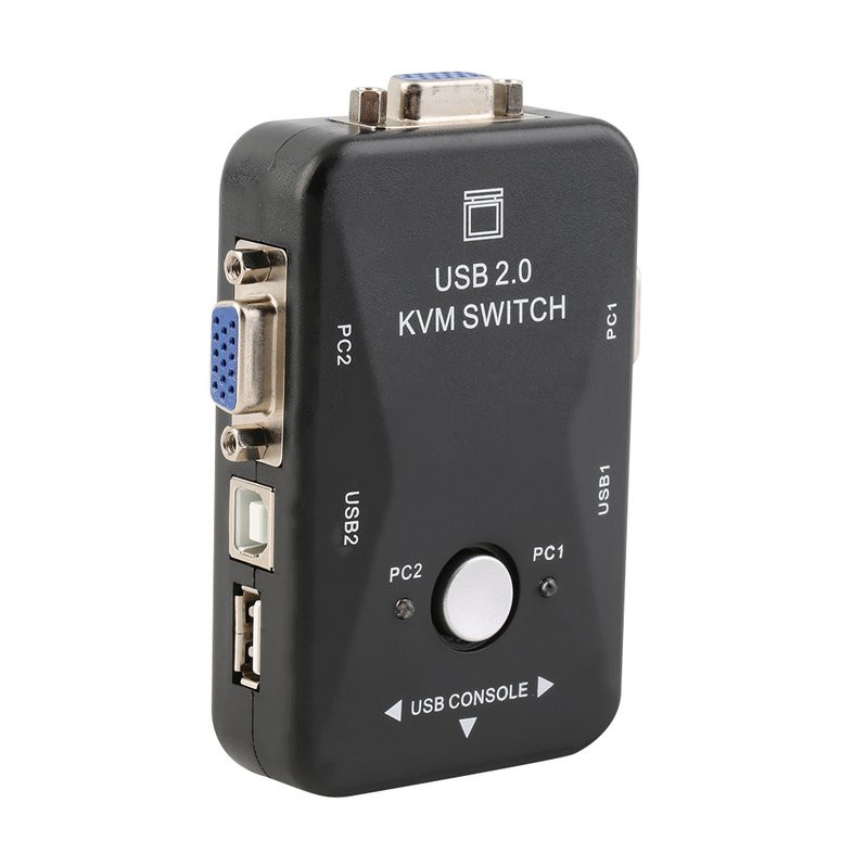 Cục chia cổng USB USB 2.0 VGA/SVGA KVM thiết kế 2 đầu ra chuyên dụng cho chuột và bàn phím