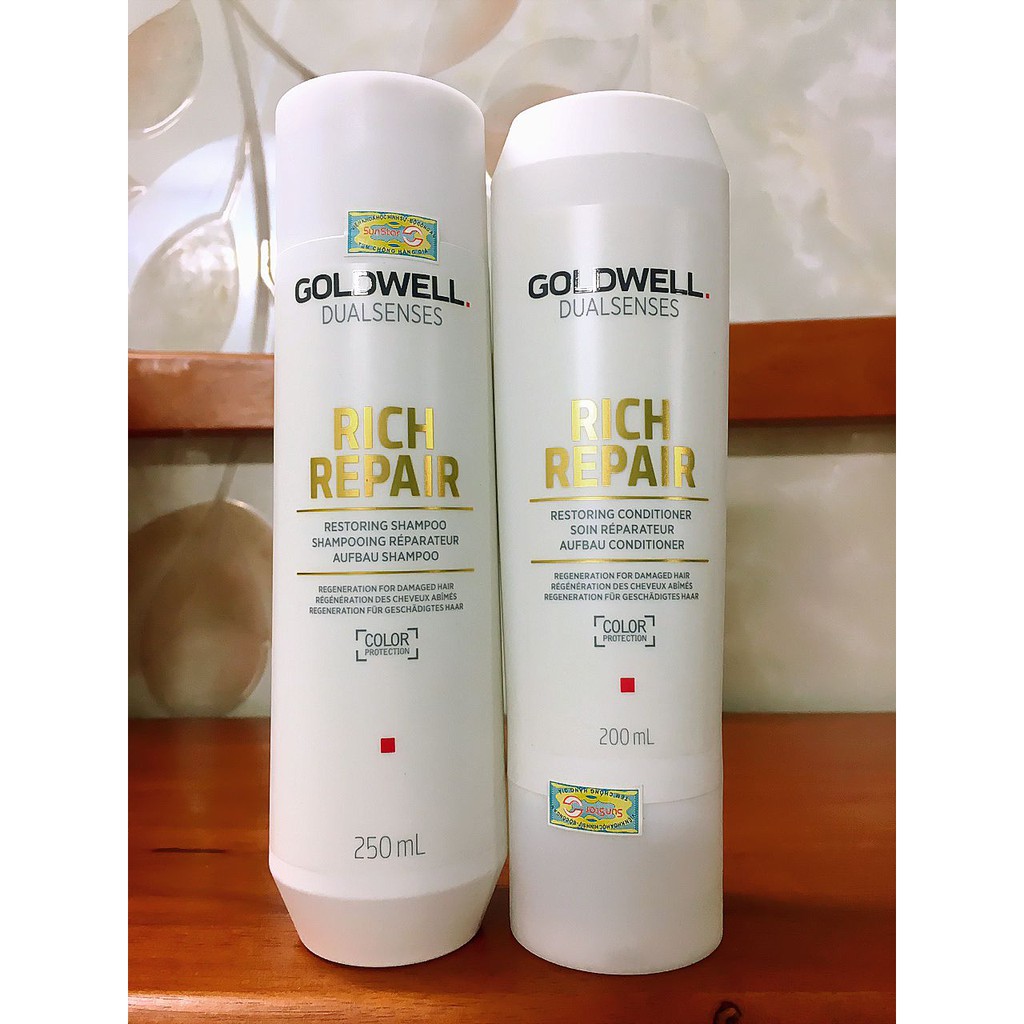 🇩🇪Goldwell🇩🇪 Dầu gội xả chăm sóc tóc hư tổn khô xơ Goldwell Rich Repair Restoring 250ml/200ml