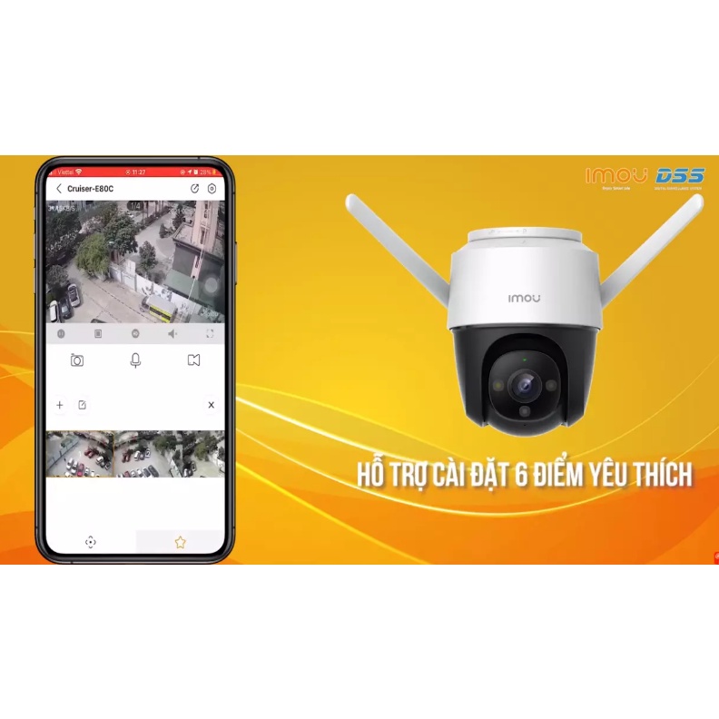 CAMERA WIFI IMOU NGOÀI TRỜI QUAY 360 ĐỘ CRUISER S42FP, ĐỘ PHÂN GIẢI 2K FULL COLOR (Màu ban đêm), ĐÀM THOẠI 2 CHIỀU