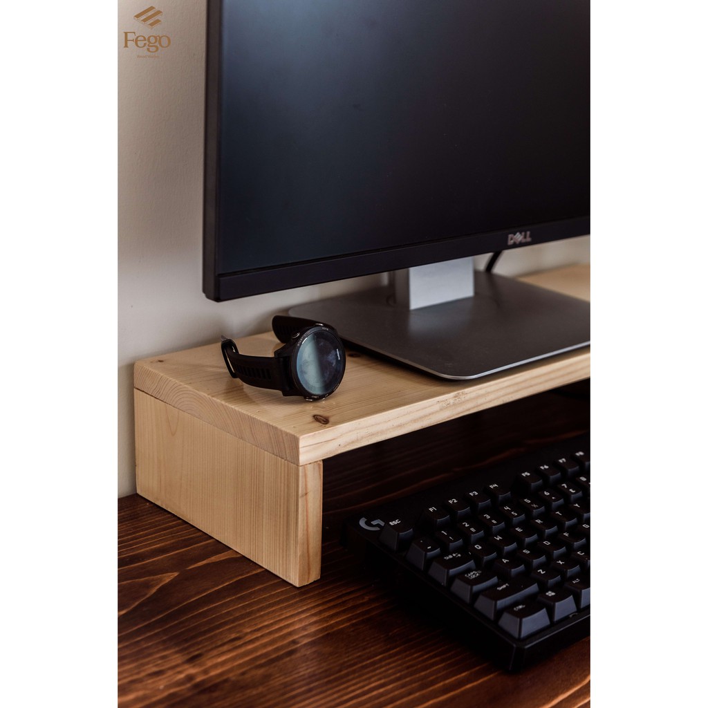 Kệ để màn hình máy tính Gỗ Thông Nhập Khẩu F06 - H16 | BigBuy360 - bigbuy360.vn