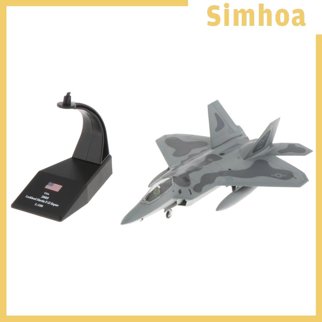 Mô Hình Máy Bay Chiến Đấu 1 / 100 Usa F-22 Chân Thật