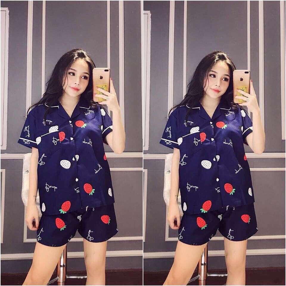 Mẫu mới về Bộ ngủ quần cộc áo cộc pijama kate thái cực hot hit bộ pyjama bộ pizama