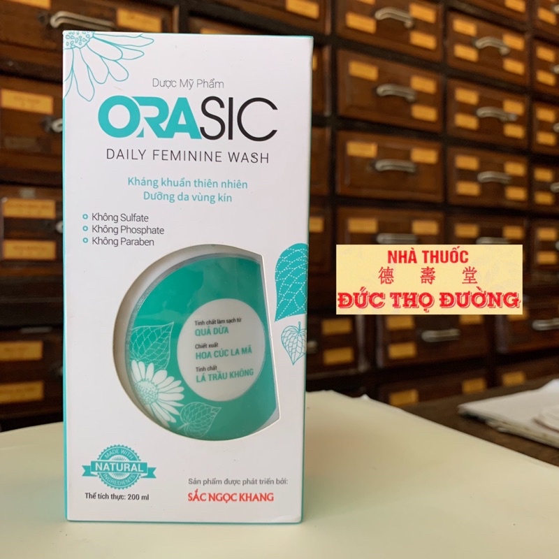 Dung dịch vệ sinh phụ nữ Orasic Sắc Ngọc Khang - Kháng khuẩn thiên nhiên, dưỡng da vùng kín