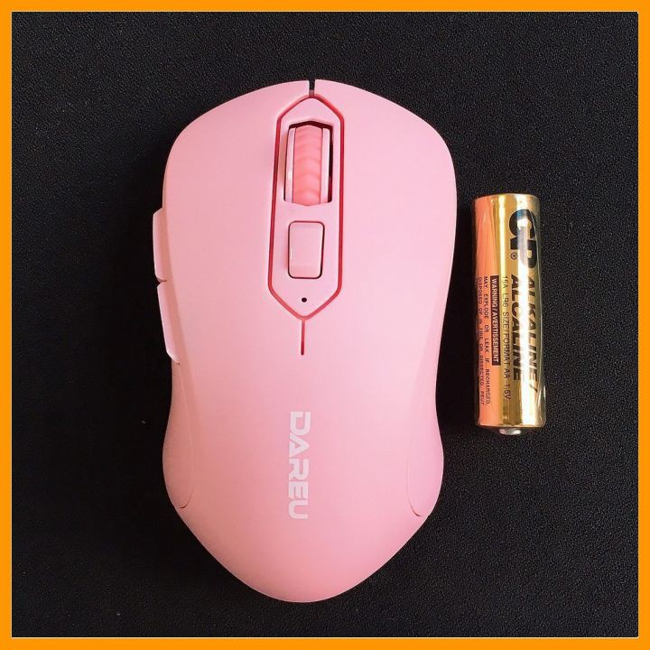 Chuột Không Dây Dareu Lm115G Black_Pink - Bắt Xa 10M - Bảo Hành 24 Tháng Chính Hãng