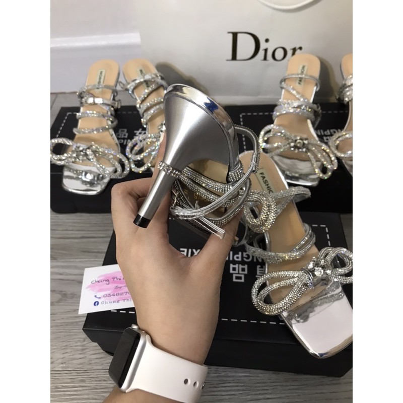 Sandal quai nơ đá