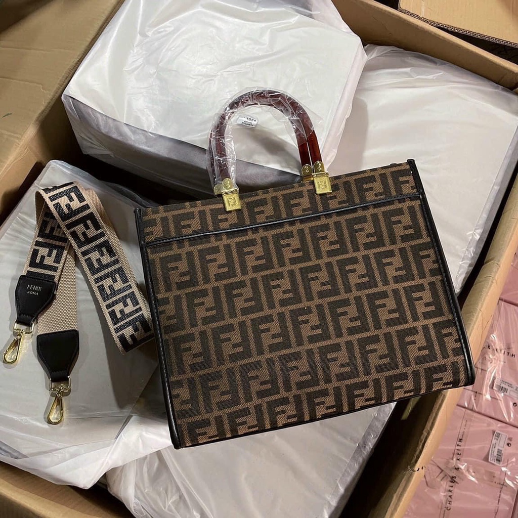 Túi Xách Nữ Công Sở Da Trơn Bản To Fen  Di Phối Màu Hiện Đại Phong Cách Preppy Cầm Tay