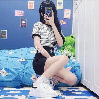 GIÀY DOMBA NAM NỮ HIGH POINT WHITE/BLACK