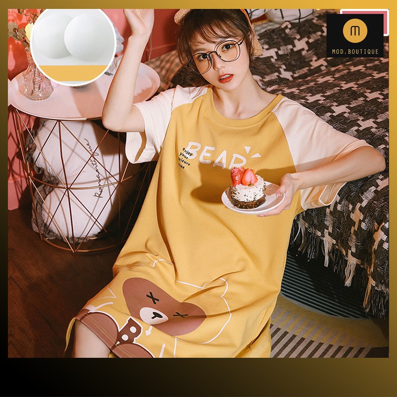 Váy Mặc Nhà Trẻ Trung, Váy Suông Ngủ, Váy Ngủ Cute , Váy Ngủ Dễ Thương Vay ngu V8 | BigBuy360 - bigbuy360.vn