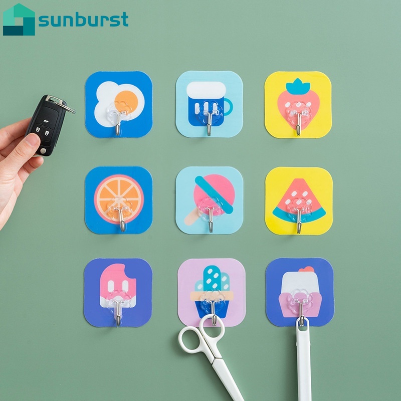 1 móc treo đồ dán tường hình hoạt hình sáng tạo