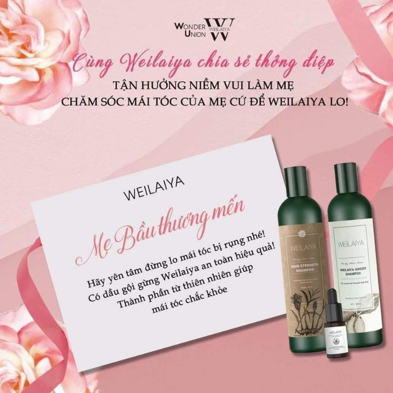 Dầu gội xả gừng thuốc bắc hà thủ ô weilaiya mọc tóc ngăn rụng tóc gừng Hà thủ ô mẹ sau sinh bầu mẹ cho tóc xơ da đầu khô | BigBuy360 - bigbuy360.vn