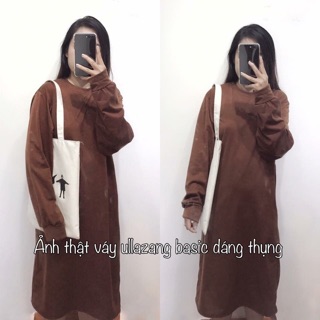Váy nỉ da cá- ảnh thật bao chất